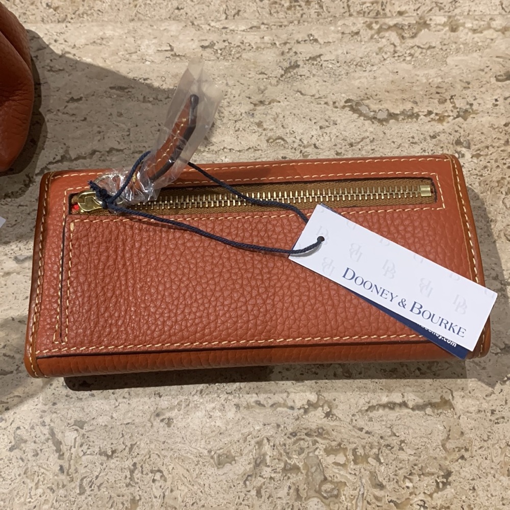NWT Dooney and Bourke burnt orange pebbles leather set - Picture 5 of 5